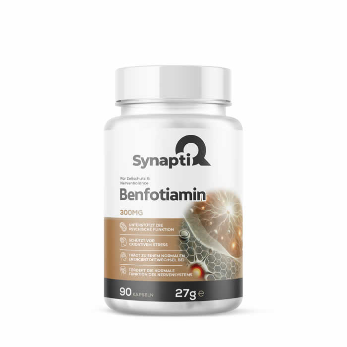 SynaptiQ® Benfotiamin – Zellschutz & Nervenbalance 300 mg SynaptiQ® Benfotiamin – Zellschutz & Nervenbalance 300 mg